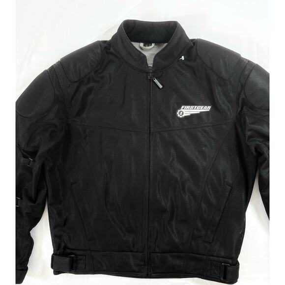 Firstgear Vented Mesh Tex II Warm Weather Motorcycle Jacket Armored Men Large - Picture 2 of 8